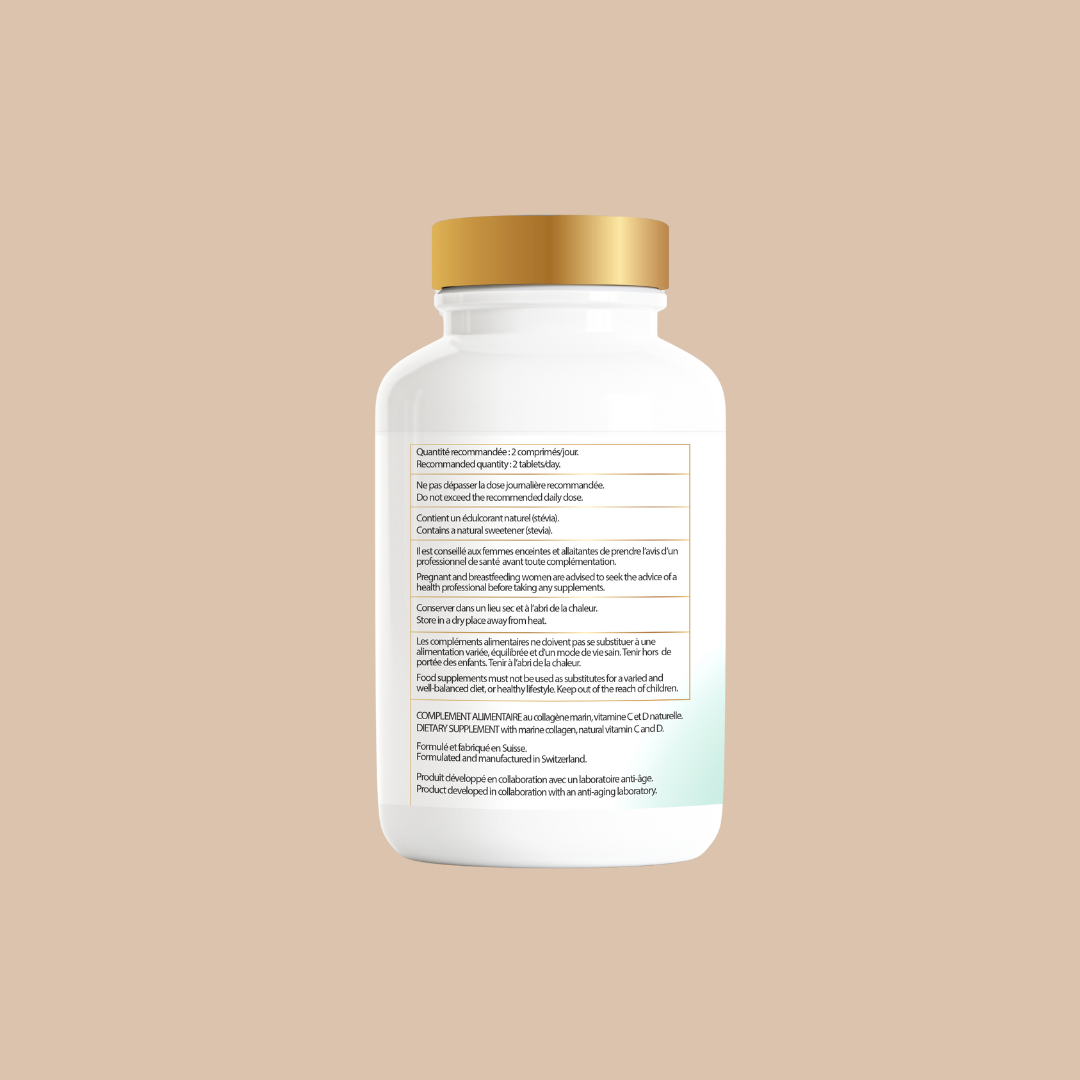 SKINLUZ Swiss Hydrolyzed Marin Collagen Supplement bottle